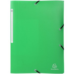 Exacompta 55800E Sammelmappe 3 Klappen Gummizug PP 400µ A4 sortiert blickdicht