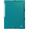 Exacompta 55800E Sammelmappe 3 Klappen Gummizug PP 400µ A4 sortiert blickdicht