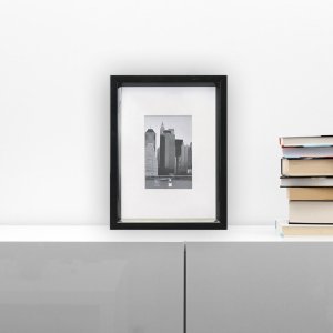 Henzo Bilderrahmen 20x30 cm METALLICA schwarz Manhattan-Style Passepartout 13x18