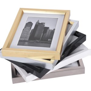 Henzo Bilderrahmen 20x30 cm METALLICA schwarz Manhattan-Style Passepartout 13x18