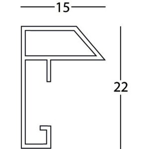 Henzo Bilderrahmen 20x30 cm METALLICA schwarz Manhattan-Style Passepartout 13x18