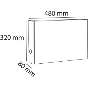 Ordner Standard wolkenmarmoriert, mit 2 Ringen, 80mm Rücken, für Format DIN A3 quer Grau