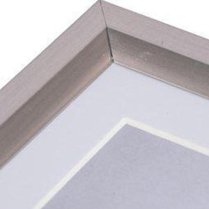 Henzo Kunststoffrahmen METALLICA 30x30 cm dunkelgrau mit Passepartout 18x18 cm