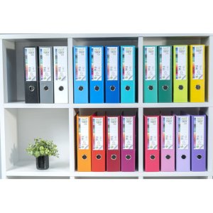 Ordner PREMTOUCH aus PP mit 2 Ringen, Rücken 80mm, DIN A4 Überbreite Himbeerfarben