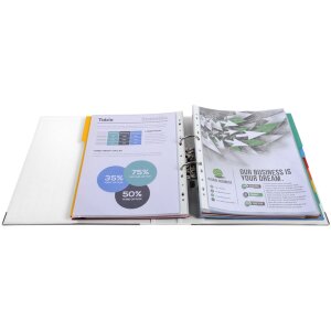 Ordner PREMTOUCH aus PP mit 2 Ringen, Rücken 50mm, DIN A4 Überbreite Weiß