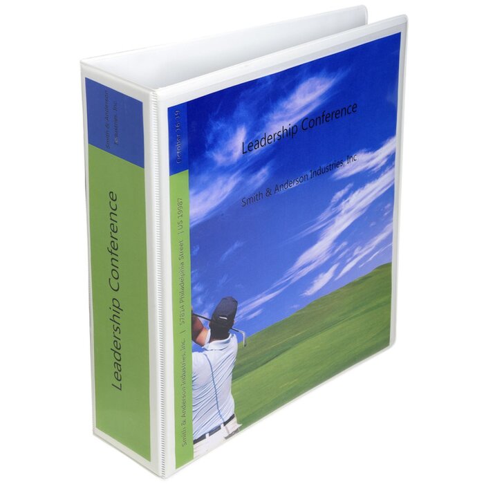 Ordner aus festem PP 2,3mm mit 2 Ringen und 80mm Rücken, 2 Innen- und Außenhüllen, Krea Cover, für Format DIN A4 Weiß