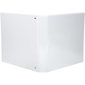 Ringbuch aus festem PP 2,8mm mit 4 Ringen 40mm in D-Form 67mm Rücken, 2 Außen- und 2 Innenhüllen, Krea Cover, DIN A4 Überbreite Weiß