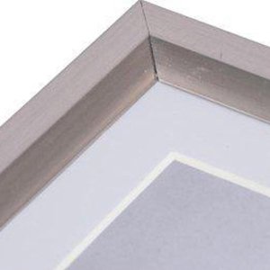 Henzo Kunststoffrahmen Metallica 40x40 cm dunkelgrau mit Passepartout 28x28 cm