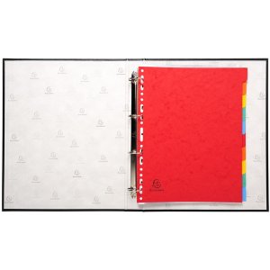 Exacompta Ringbuch Karton PVC 4 Ringe 30mm DIN A4 Farben sortiert