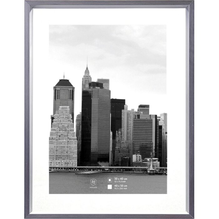Рамка Henzo пластиковая METALLICA 40x50 см темно-серая с пассатижами 30x40 см