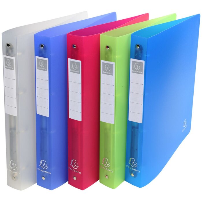 Ringbuch PP 700µ 4 Ringe Rücken 40mm Chromaline DIN A4 Farben sortiert