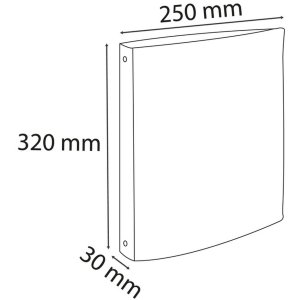 Ringbuch aus PP 700µ mit 4 Ringen 20mm, Rücken 30mm, blickdicht, DIN A4 Überbreite Farben sortiert
