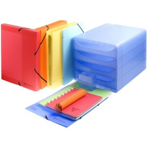 Exacompta Ringbuch A4 Linicolor 2-Ringmechanik 20 mm Polypropylen