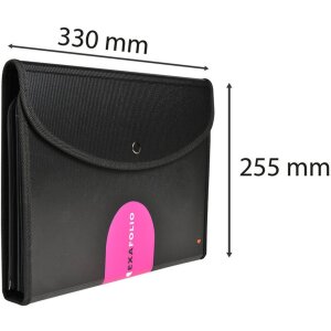 Exacompta Fächermappe A4 Exafolio 6teilig schwarz
