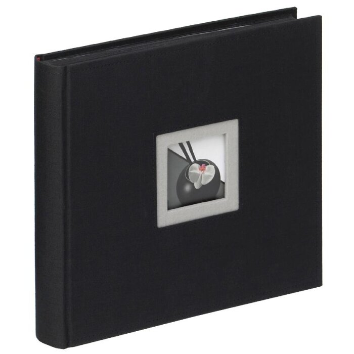 Walther Leinen Fotoalbum BLACK WHITE 26x25 cm 50 Seiten schwarz