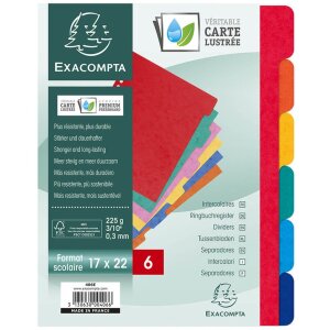 Exacompta Nature Future Register 17x22 cm mit 6 Taben, beige, 225 g