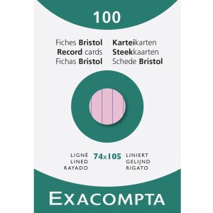 Exacompta Karteikarten ungelocht DIN A7 74x105mm 205g...
