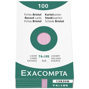 Exacompta Karteikarten ungelocht DIN A7 74x105mm 205g...