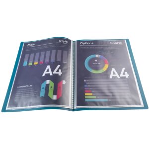 Exacompta Sichtmappe A4 10 Hüllen grün Polypropylen 24x32cm