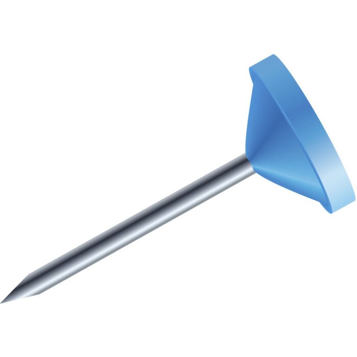 Exacompta Flachkopfnadeln Ø 5 mm 100 Stück hellblau