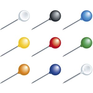 Exacompta 14375E Rundkopfnadeln Blisterbox 50 Stück...