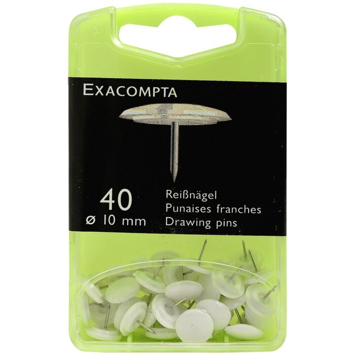 Exacompta Reißnägel Ø10 mm weiß 40 Stück