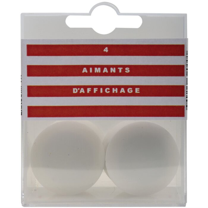 Exacompta Schachtel mit 4 Stück Magnete, Ø 32 mm Weiß