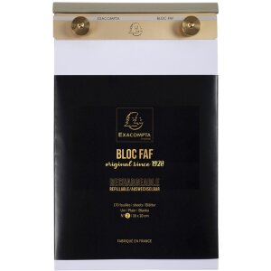 Exacompta 12112E Block FAF mit Einlage blanko 16x10cm 170...