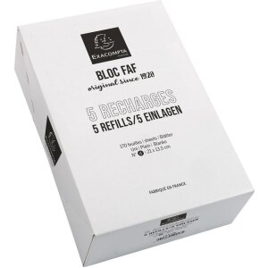 Exacompta Schachtel mit 5 Einlagen für Block FAF...