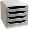 Exacompta Big-Box Classic lichtgrau-steingrau Schubladenbox 4 Schubladen A4