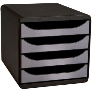 Big-Box Classic schwarz-silber metallic Schubladenbox