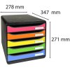 Exacompta BIG-BOX PLUS Classic mehrfarbig Schubladenbox für A4