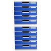 Exacompta Modulo A4 Ladenbox mit 5 Laden lichtgrau blau