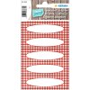 HERMA Haushaltsetiketten Home Labels 3639 Rot-Weiß Karo 9x16,3 cm 4 Bogen