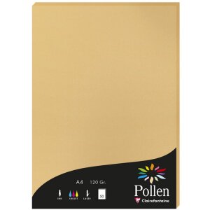 Clairefontaine Pollen Papier 120g 50 Blatt karamel A4