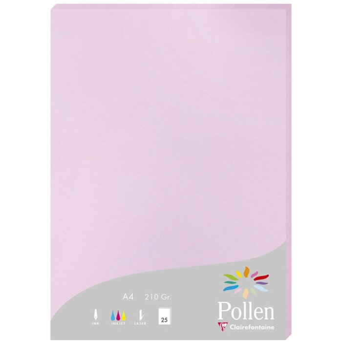 Clairefontaine Papier A4 Pollen 210g flieder 25 Blatt