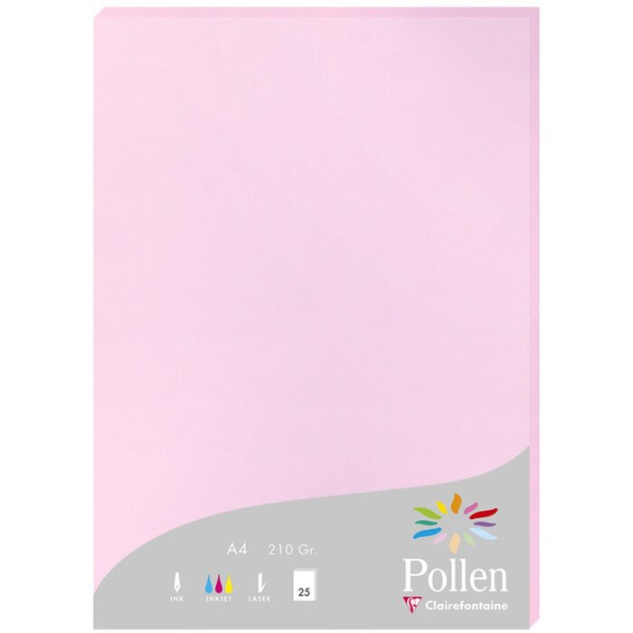 Papier Pollen 25 Blatt DIN A4 210g Bonbonrosa