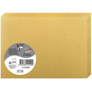 Clairefontaine Karte C6 Doppel 210g gold 110x155mm Pack 25