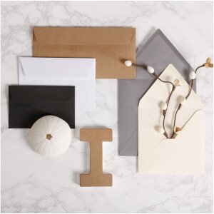 Clairefontaine 5436C Umschlag C6 Pollen 120g Weiß 20 selbstklebende Umschläge