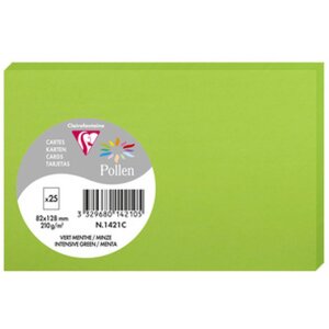 Clairefontaine Karte Pollen 82x128 mm minze 210g Packung...