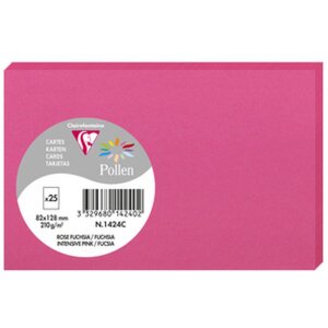 Clairefontaine Karte Pollen 82x128 fuchsia Pack 25...
