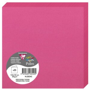 Clairefontaine Doppelkarte Pollen 135x135 fuchsia Pack...