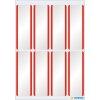 HERMA Namensetiketten Acetat-Seide weiß-rot 54x19 mm 16 Stück selbstklebend
