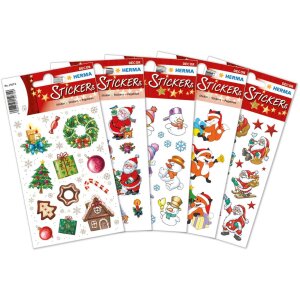 HERMA Weihnachtsmann-Sticker Decor Nr 3219 3 Bögen 9x16 cm