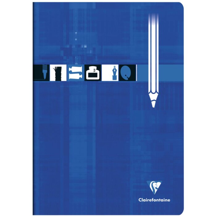 Clairefontaine 3160C Zeichenheft A4 blanco 16 Blatt blau 21x29,7 cm