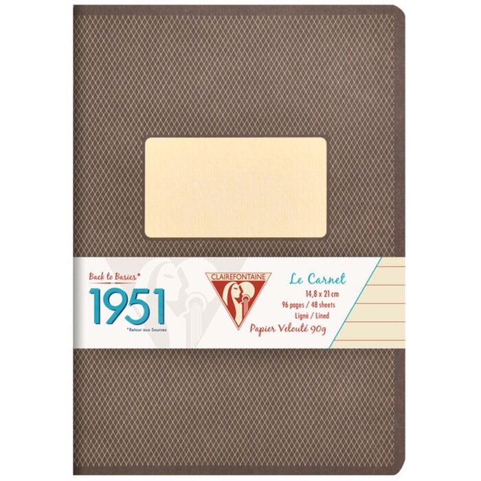 Clairefontaine 1951 Heft DIN A5 liniert Braun 48 Blatt Retro Design
