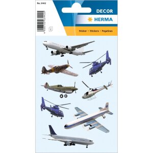 HERMA Sticker Flugzeuge und Hubschrauber DECOR 3...