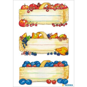 HERMA Sticker Leckere Obstkörbe Küchenetiketten...