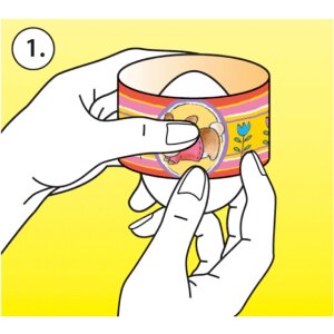 HERMA Bunte Zauberfolie Ostereier-Dekoration 6 Motive...