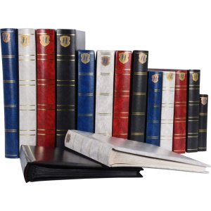 Henzo Fotoalbum BASICLINE schwarz 21,5x16 cm 50 weiße Seiten Goldprägung